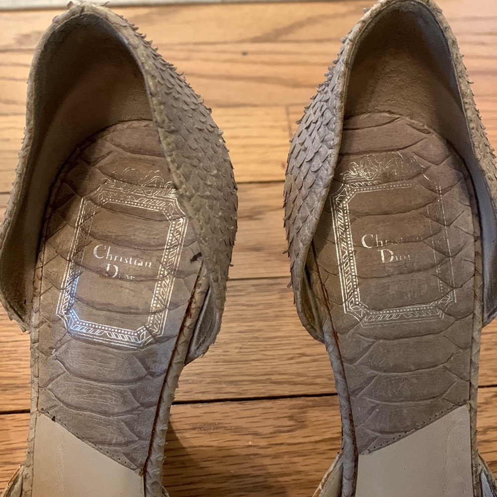 Authentic Christian Dior Python Peep Toe - image 4
